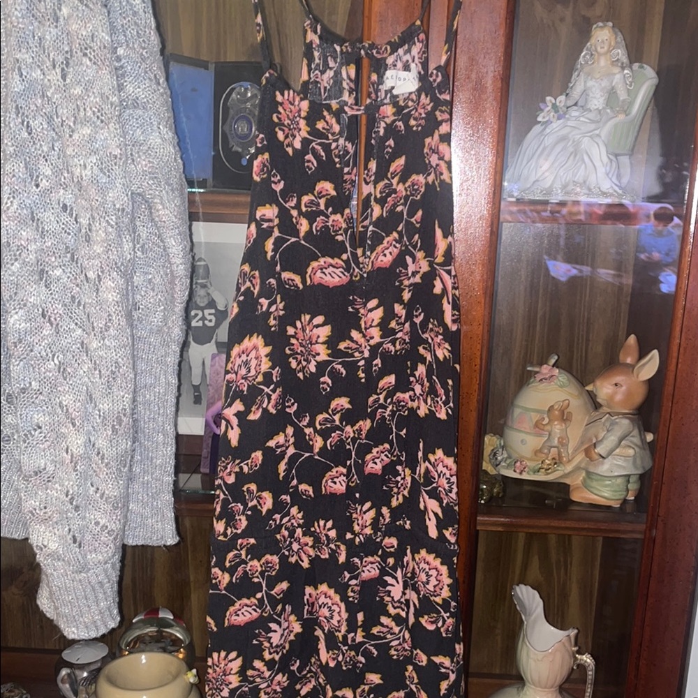 Floral Black and Pink Women's romper